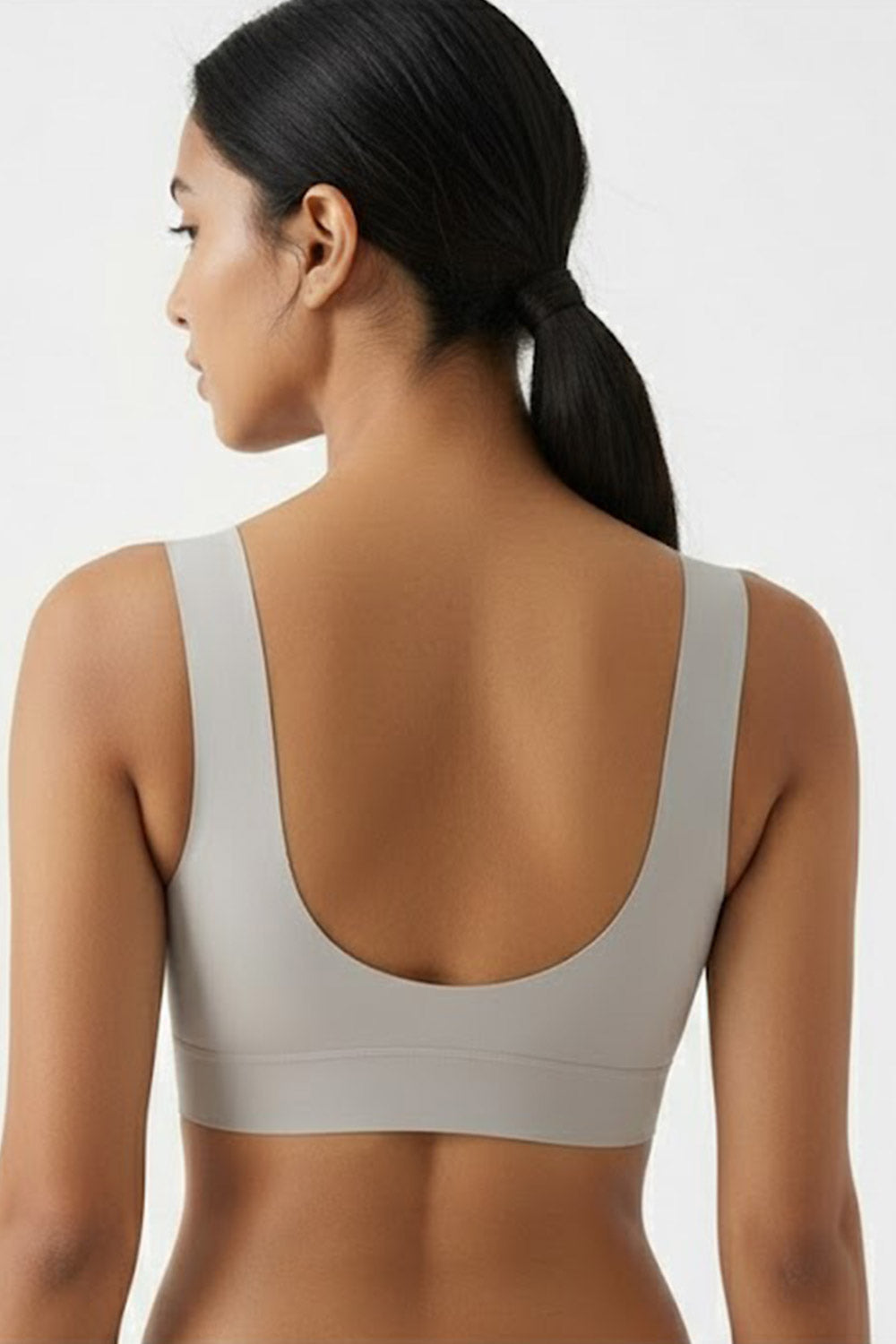 Women’s Solid Padded Sport Bra – Full-Coverage, Seamless & Non-Wired Comfort | Crop-Top Friendly - 203