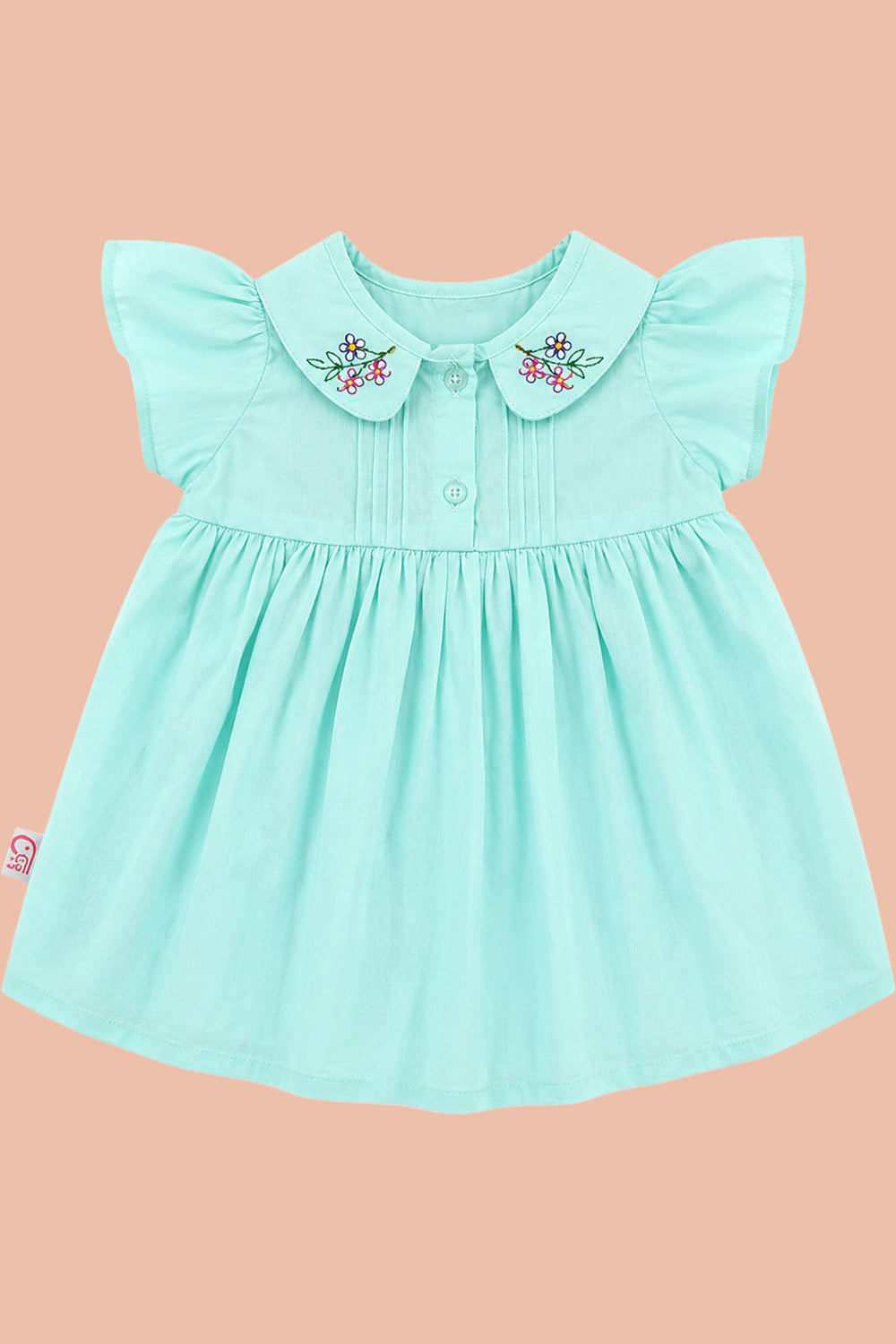 Oh Baby 100% Pure Cotton Everyday Comfort Baby Vest – Soft Breathable Infant Innerwear for Newborn Boys & Girls - Green - FR11