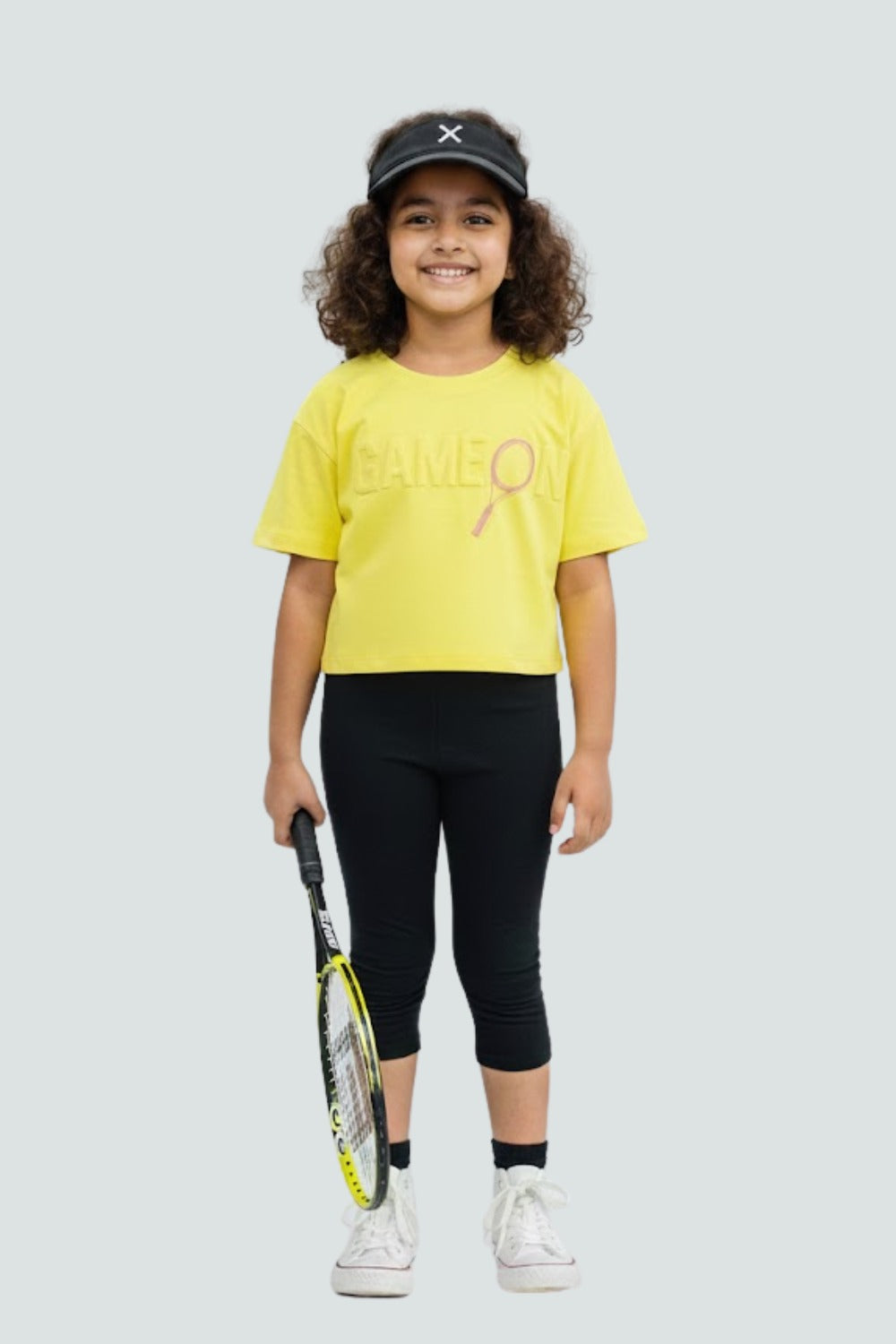 Girls’ Printed Cotton-Blend T-Shirt | Round Neck, Short Sleeves, Regular Fit - 1772