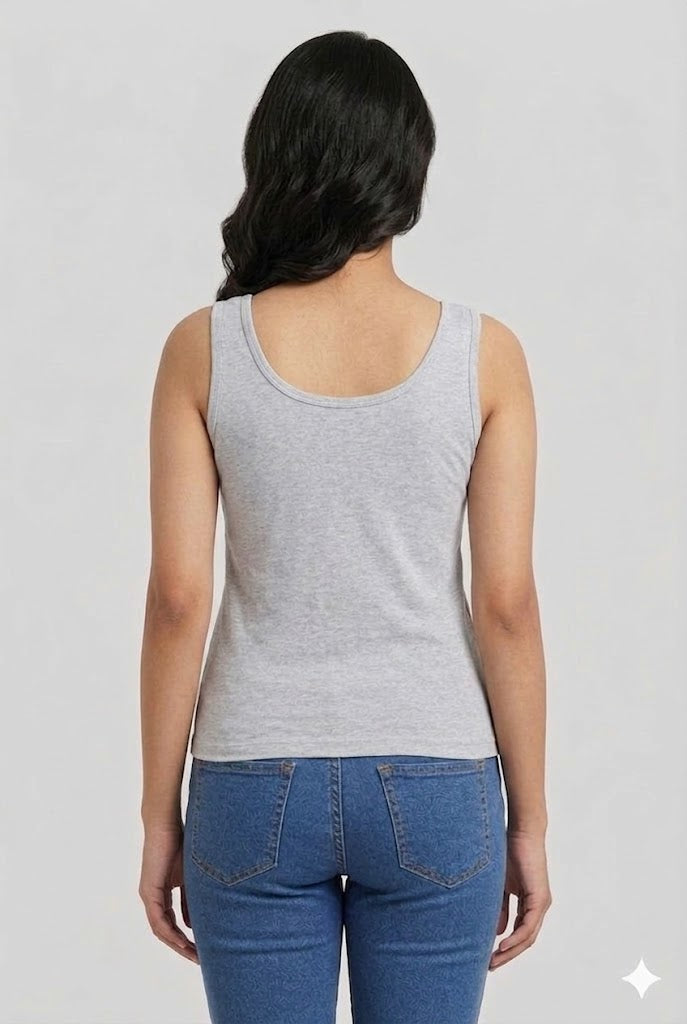 Seamless Cotton Blend Tank Top Bra for Teen Girls & Women – Non Wired Non Padded Innerwear | Sweat Absorbent Everyday Comfort Tank Top - CTBD