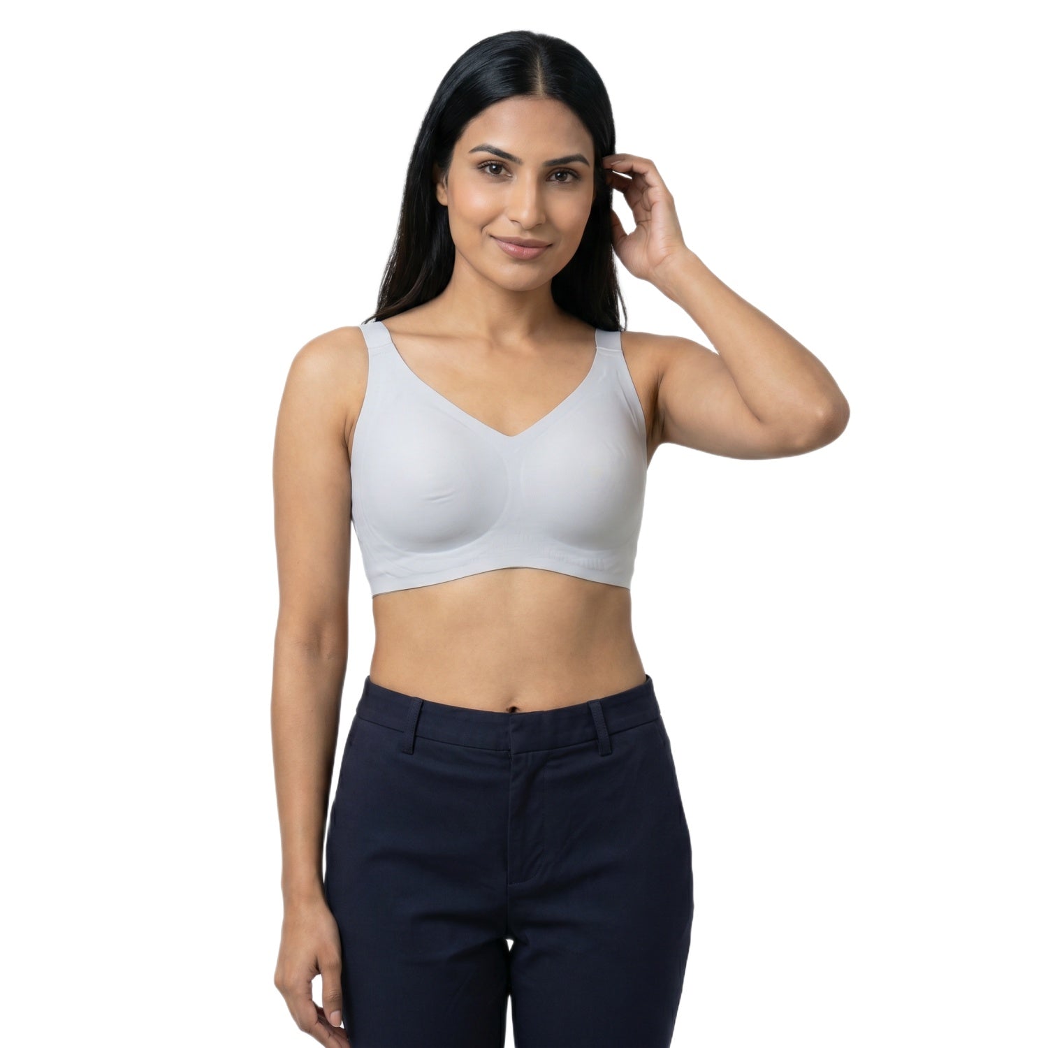 Women's Seamless Lightly Padded Full Coverage Plus Size Bra | Non-Wired Modal T-Shirt Bra with Broad Straps | Everyday Comfort Bra for Women - 807