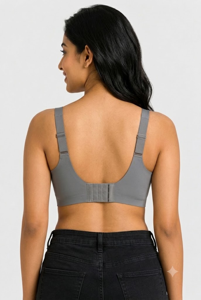 Women's Seamless Padded Full Coverage Plus Size Bra | Non-Wired Modal Bra with Broad Straps | Soft Everyday T-Shirt Bra for Women - 9330