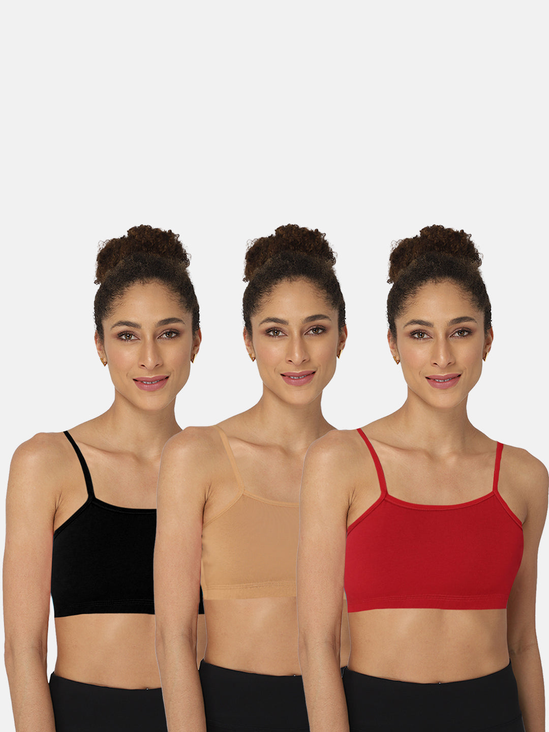 Intimacy Beginners-Bra Special Combo Pack - Black Skin Red