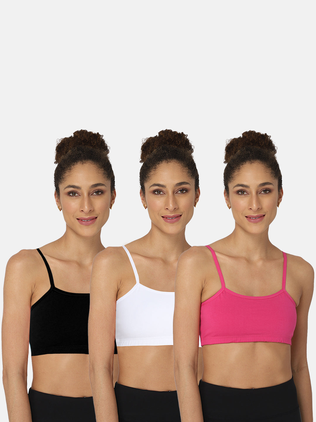 Intimacy Beginners-Bra Special Combo Pack - Black White Pink 