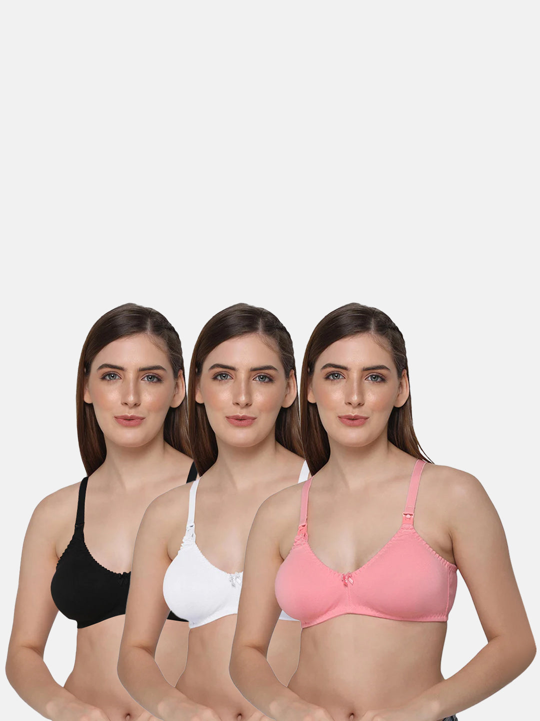 Continuous-underwire polyamide blend classic bra 