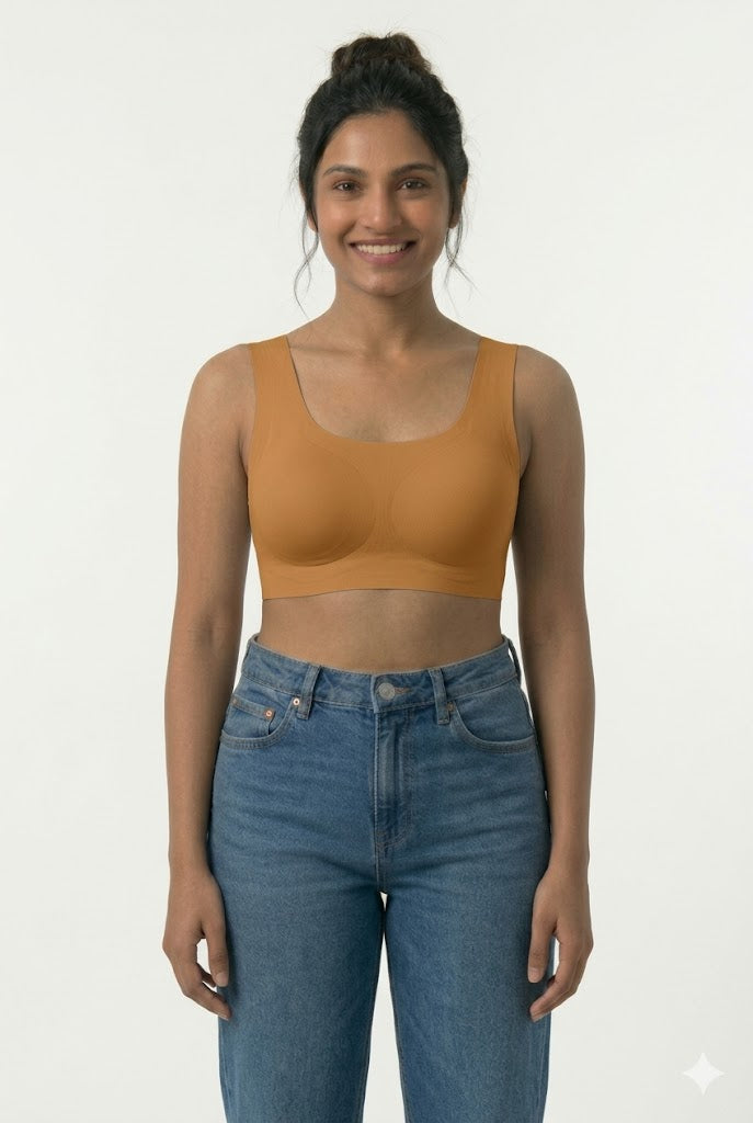Seamless Padded Bra for Women & Teens – Full Coverage Wire-Free Modal Bra | Soft Everyday Comfort Bra - 51