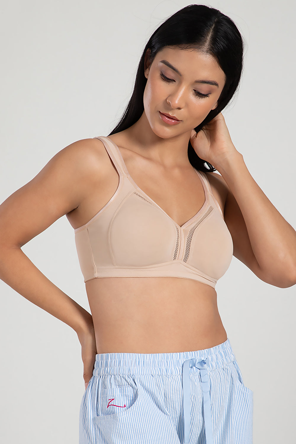 Intimacy Bra for Women | Non-Wired Non-Padded Full Coverage T-Shirt Bra | Seamless Moulded Bra for Women | Everyday Comfort Bra | Smooth Back Women's Lingerie | Medium & High Cup - SS05