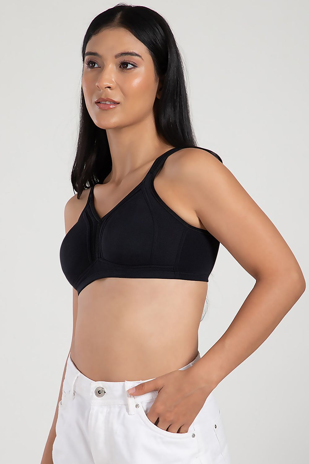Intimacy Bra for Women | Non-Wired Non-Padded Full Coverage T-Shirt Bra | Seamless Moulded Bra for Women | Everyday Comfort Bra | Smooth Back Women's Lingerie | Medium & High Cup - SS05