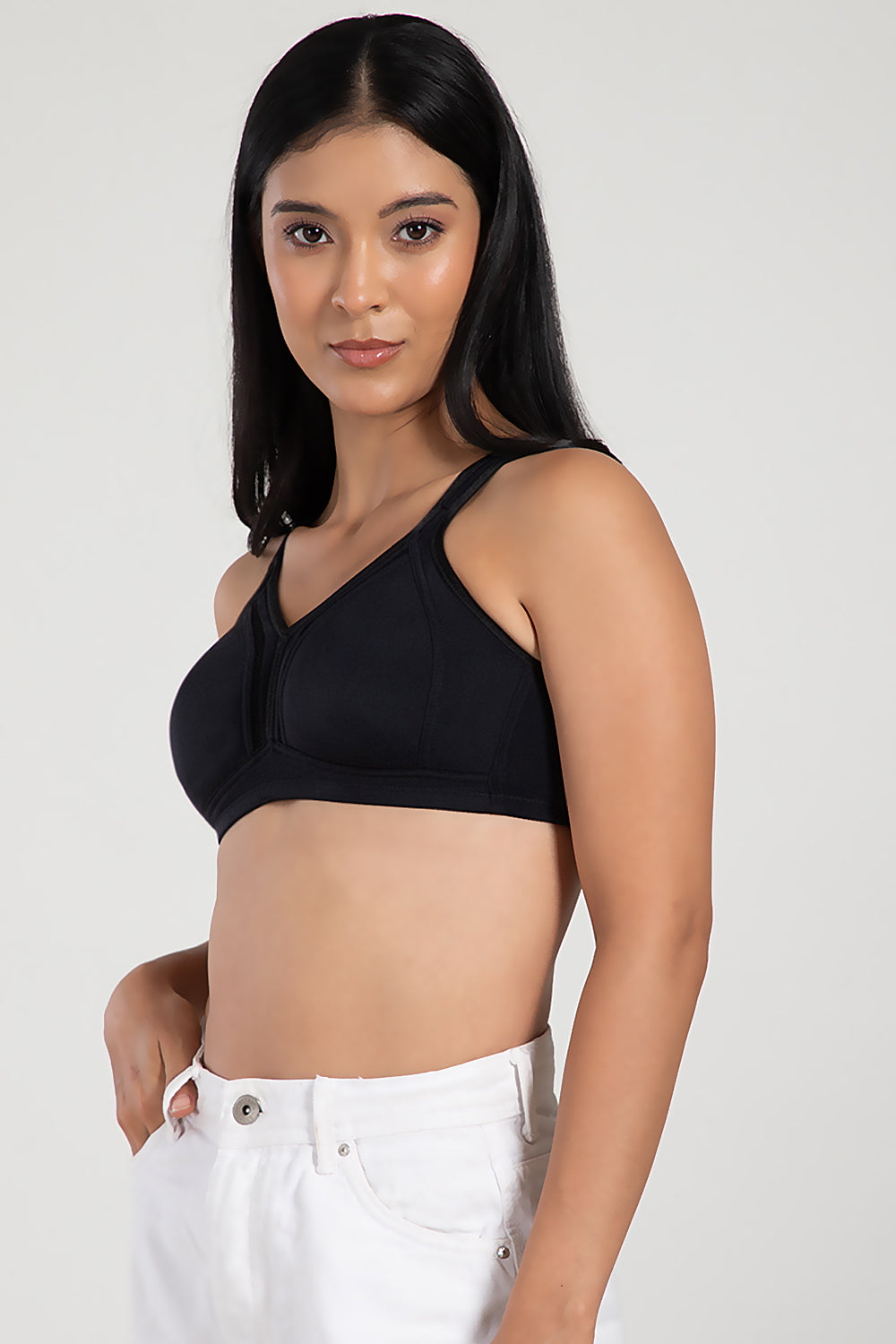 Intimacy Bra for Women | Non-Wired Non-Padded Full Coverage T-Shirt Bra | Seamless Moulded Bra for Women | Everyday Comfort Bra | Smooth Back Women's Lingerie | Medium & High Cup - SS05