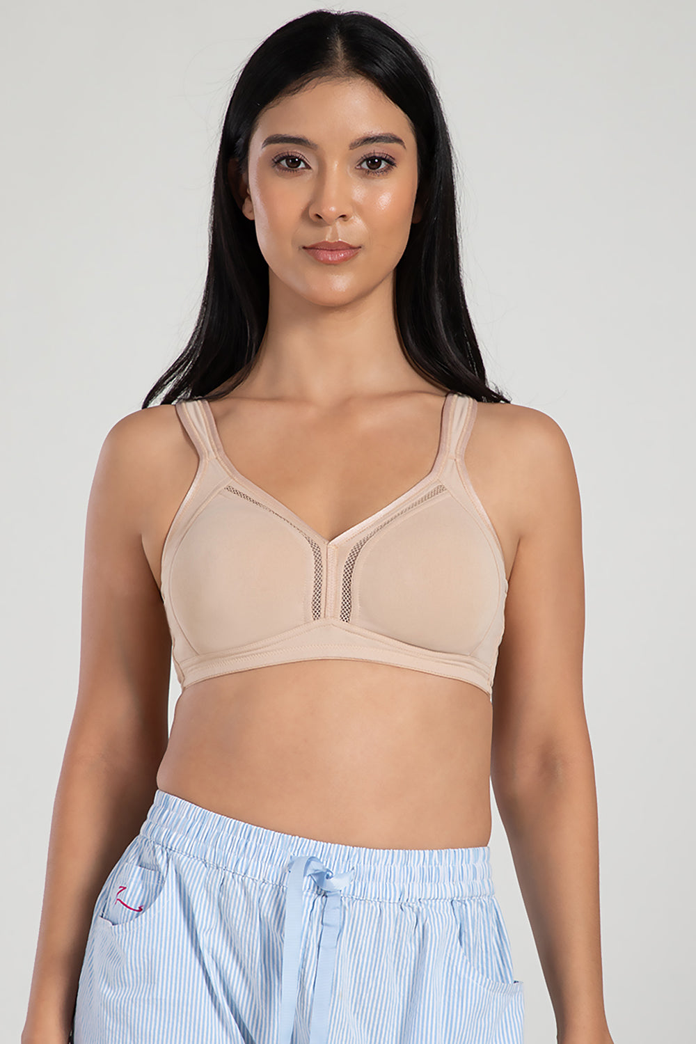 Intimacy Bra for Women | Non-Wired Non-Padded Full Coverage T-Shirt Bra | Seamless Moulded Bra for Women | Everyday Comfort Bra | Smooth Back Women's Lingerie | Medium & High Cup - SS05