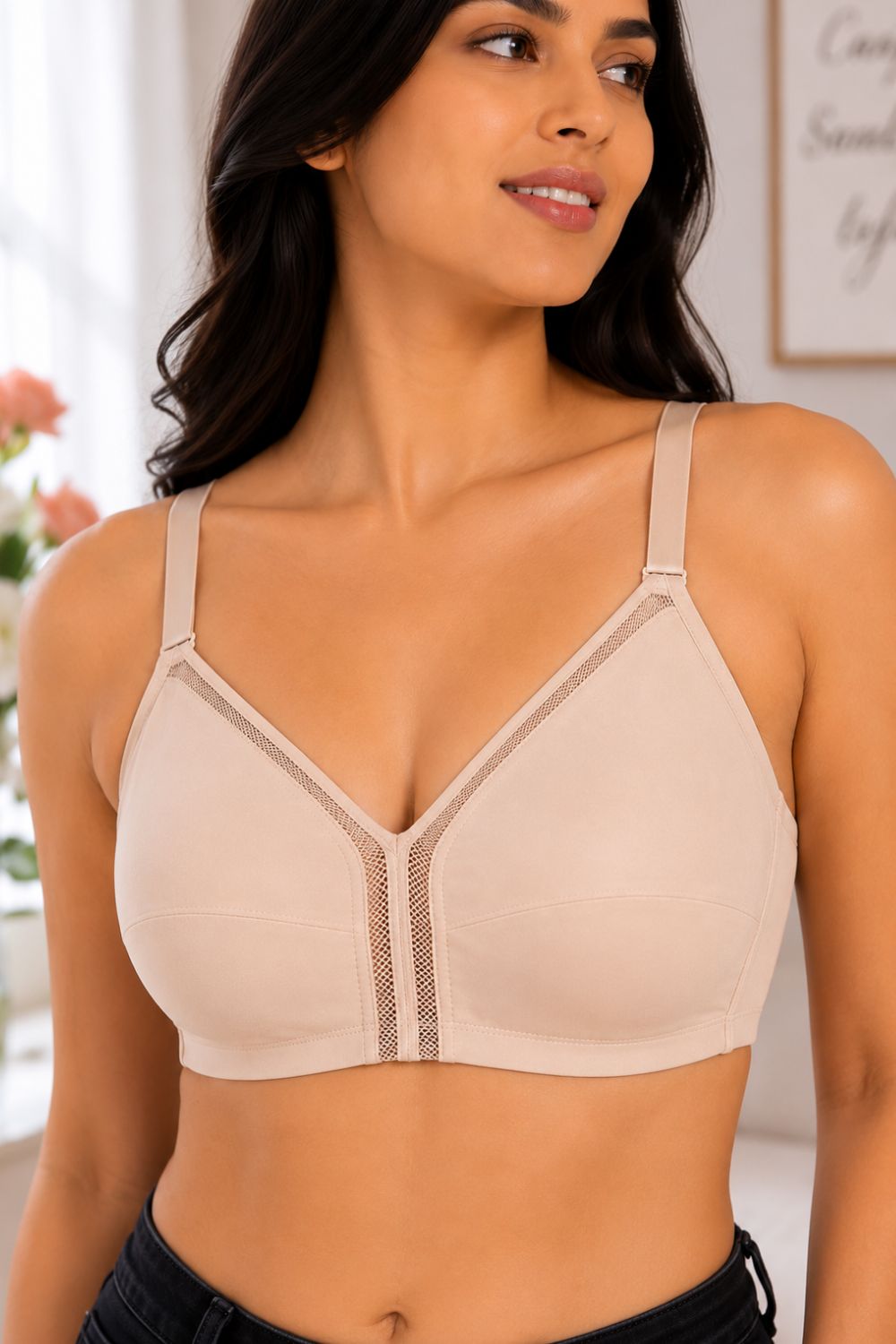 Intimacy Bra for Women – Non-Wired With Seam Everyday Bra with 3/4 Coverage, Smooth Back Support & All-Day Comfort - SS06