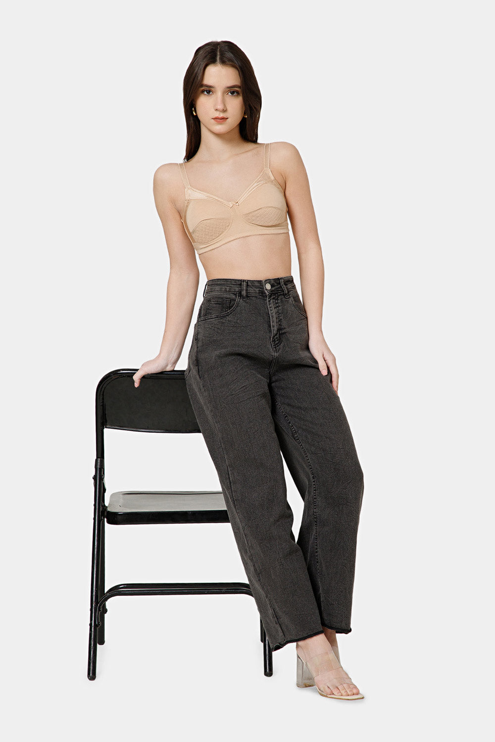 Intimacy Cotton Full Coverage Bra for Women – Non Wired M-Frame Support Bra | Plush Comfort Daily Wear Cotton Bra | Seam Support with Smooth Back Panel - PP01