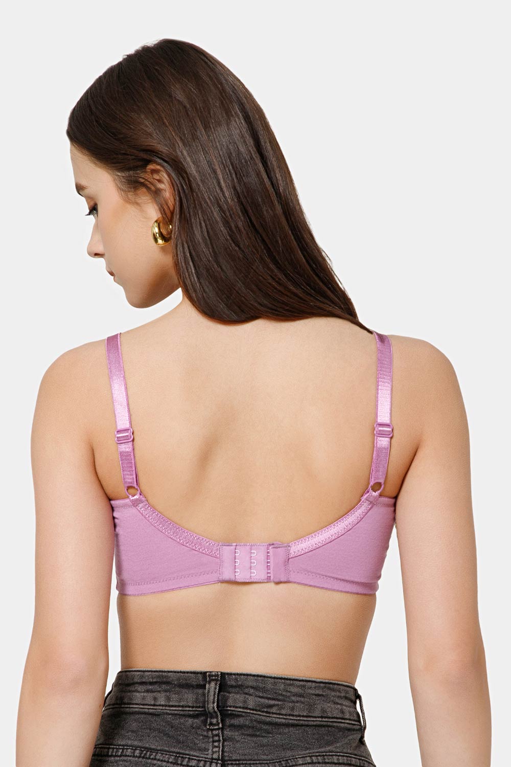 Intimacy Cotton Full Coverage Bra for Women – Non Wired M-Frame Support Bra | Plush Comfort Daily Wear Cotton Bra | Seam Support with Smooth Back Panel - PP01