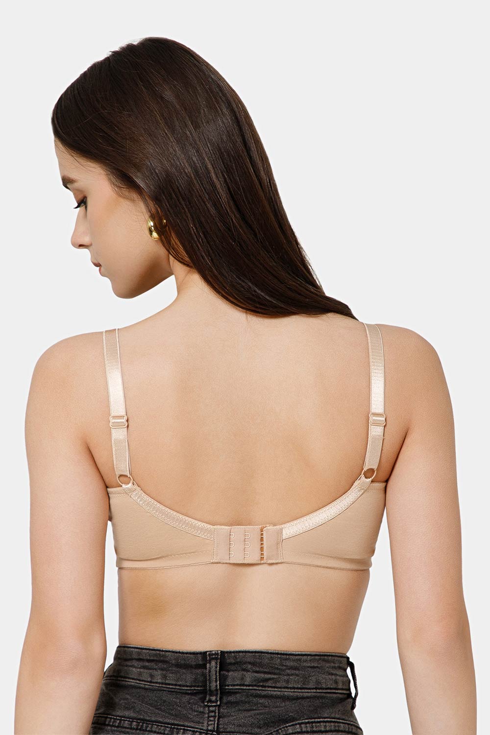 Intimacy Cotton Full Coverage Bra for Women – Non Wired M-Frame Support Bra | Plush Comfort Daily Wear Cotton Bra | Seam Support with Smooth Back Panel - PP01