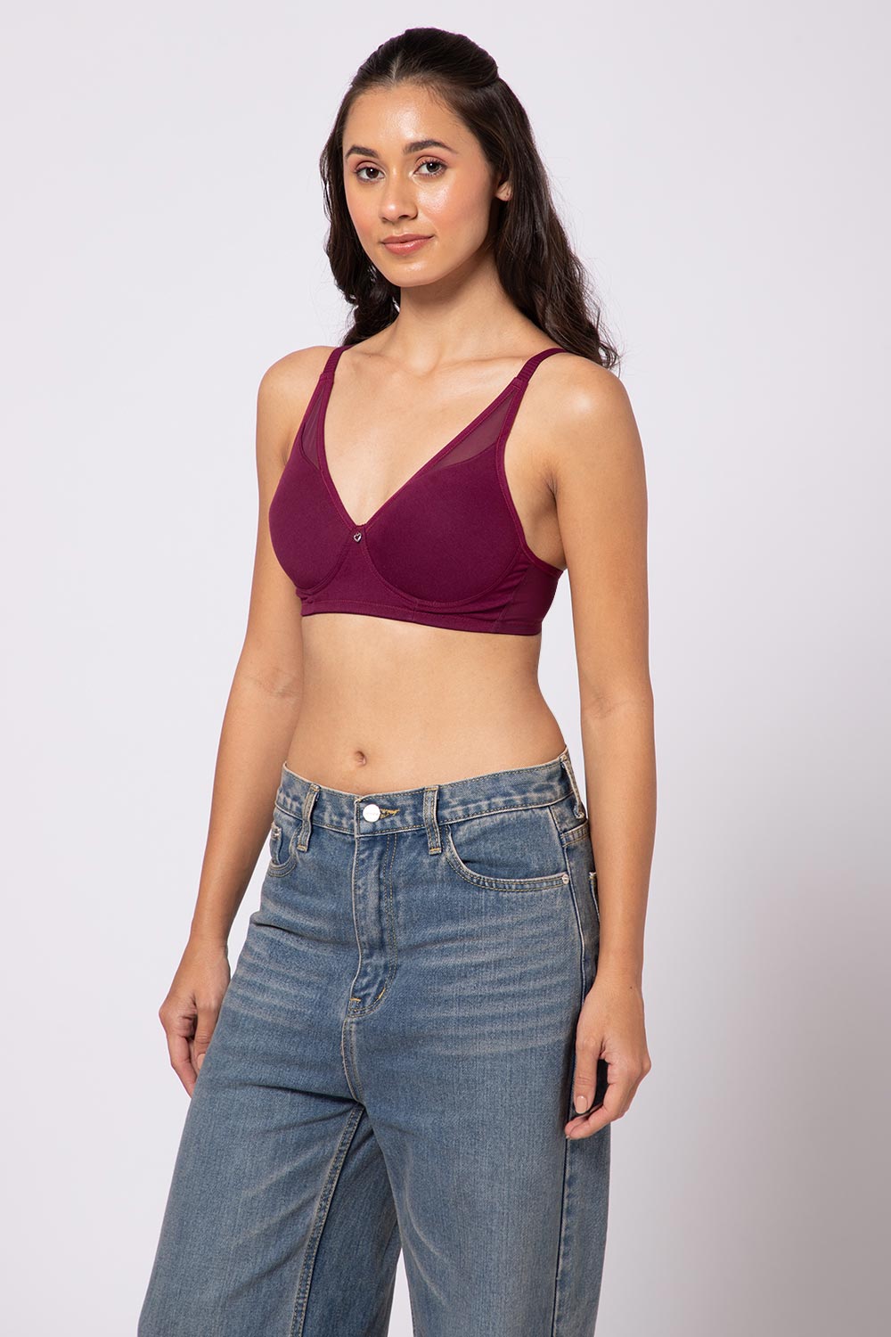Intimacy Cotton Padded Bra for Women – Non Wired 3/4 Coverage Seamless T-Shirt Bra | Molded Cup Comfortable Daily Wear Bra for Women | Stretchable Knit Fabric - NA01