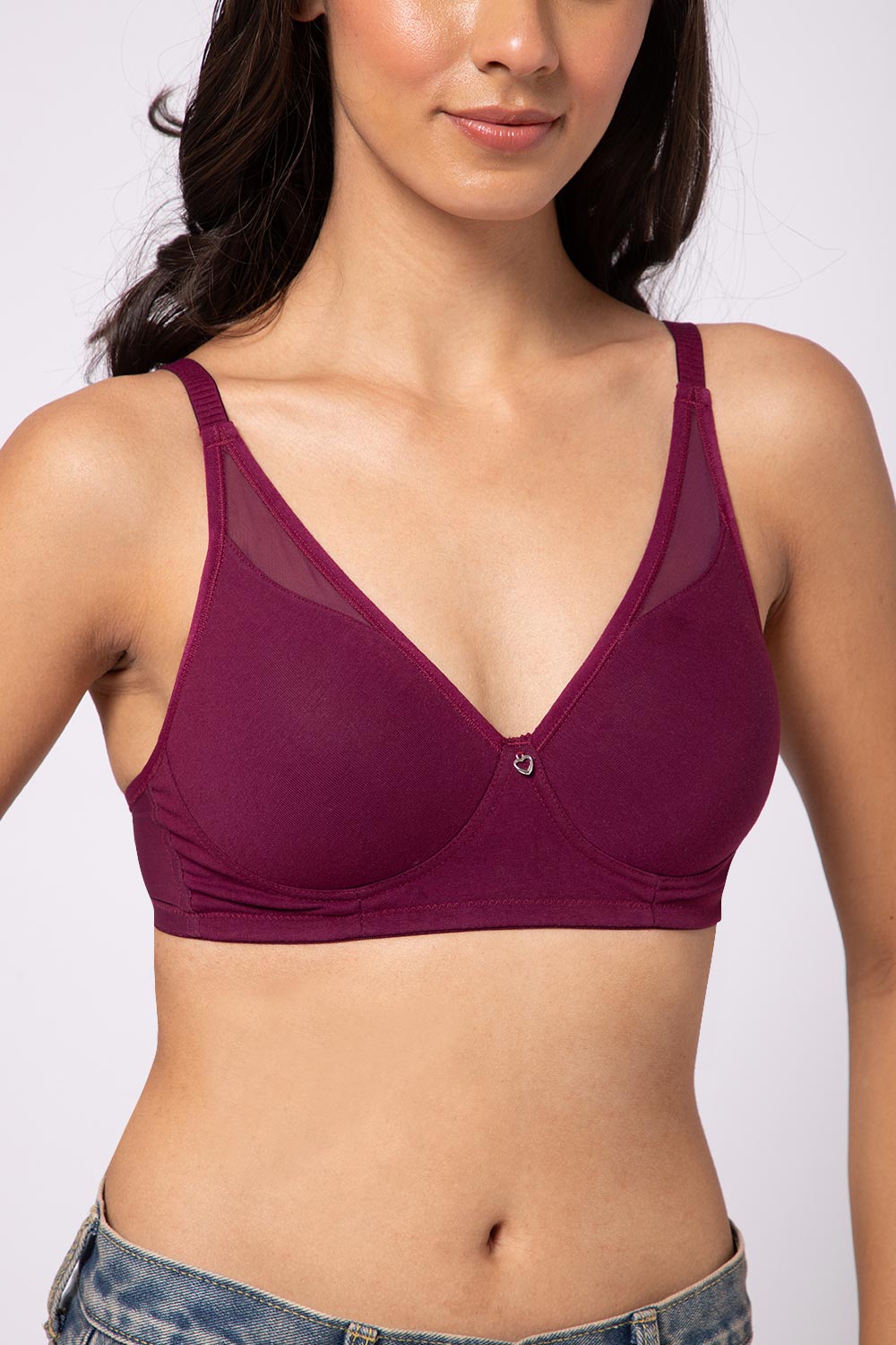 Intimacy Cotton Padded Bra for Women – Non Wired 3/4 Coverage Seamless T-Shirt Bra | Molded Cup Comfortable Daily Wear Bra for Women | Stretchable Knit Fabric - NA01