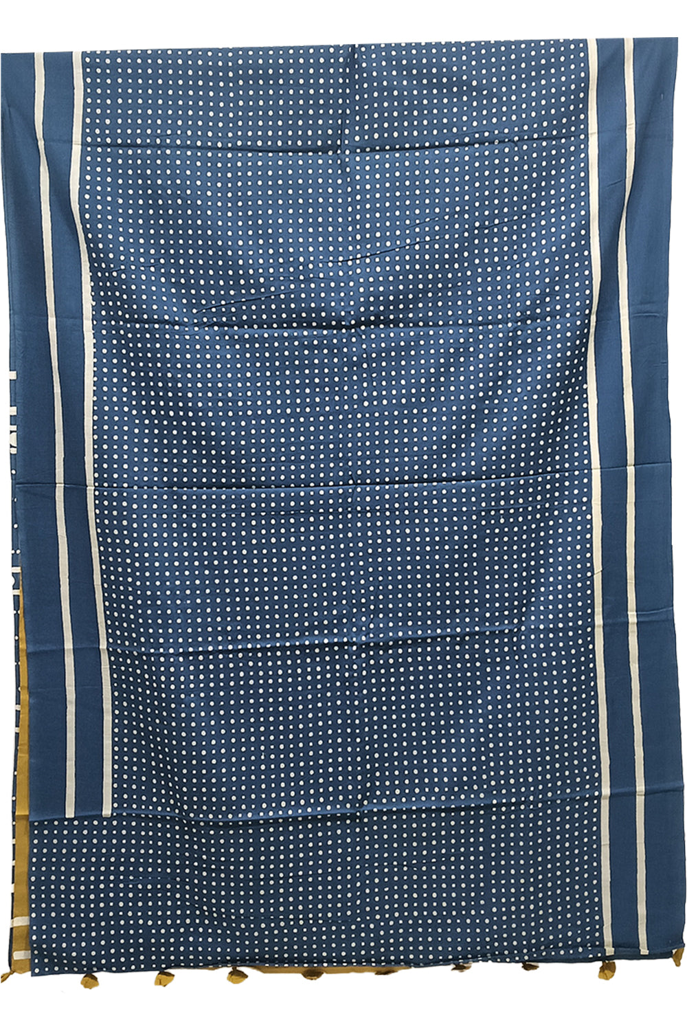 Women's Pure Cotton Jaipur Print Saree with Blouse | Soft Cotton Printed Saree for Women | Traditional, Casual & Festive Ethnic Wear - Blue - 3105