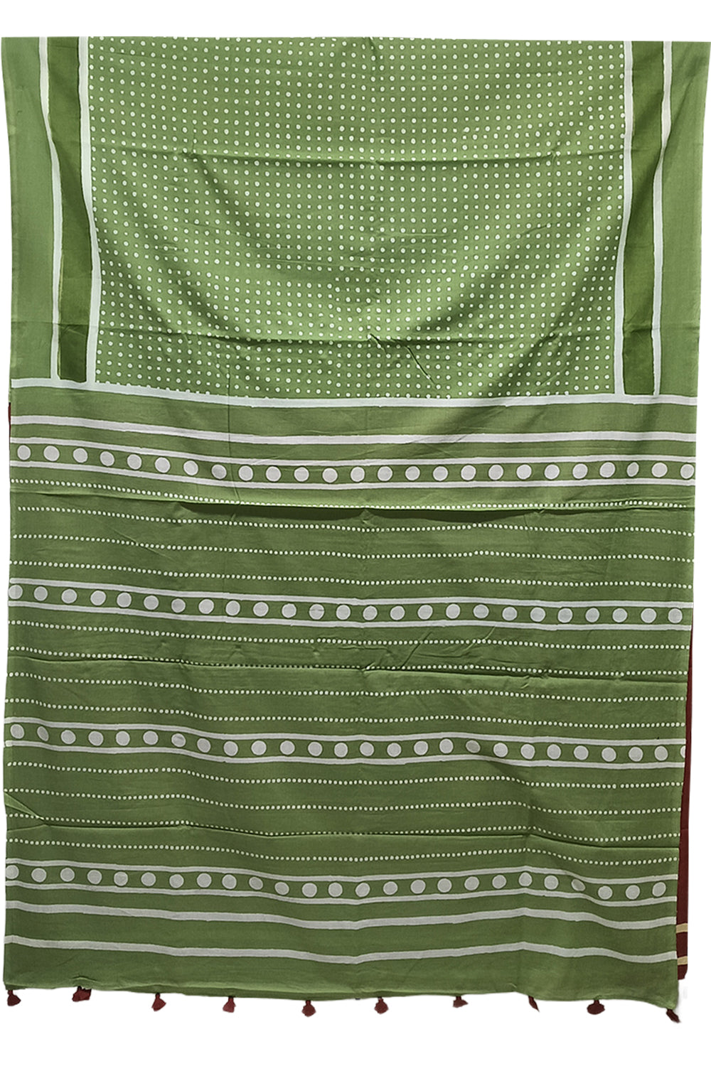Women's Pure Cotton Jaipur Print Saree with Blouse | Soft Cotton Printed Saree for Women | Traditional, Casual & Festive Ethnic Wear - Green - 3105