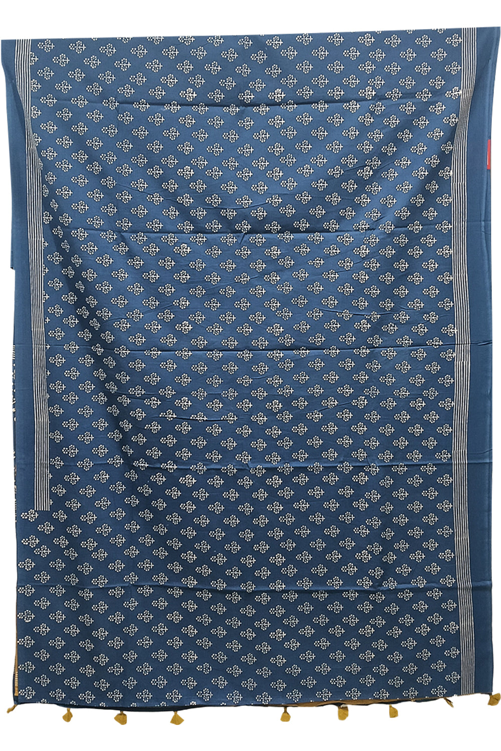 Women's Pure Cotton Jaipur Print Saree with Blouse | Soft Cotton Printed Saree for Women | Traditional, Casual & Festive Ethnic Wear - Blue - 3135