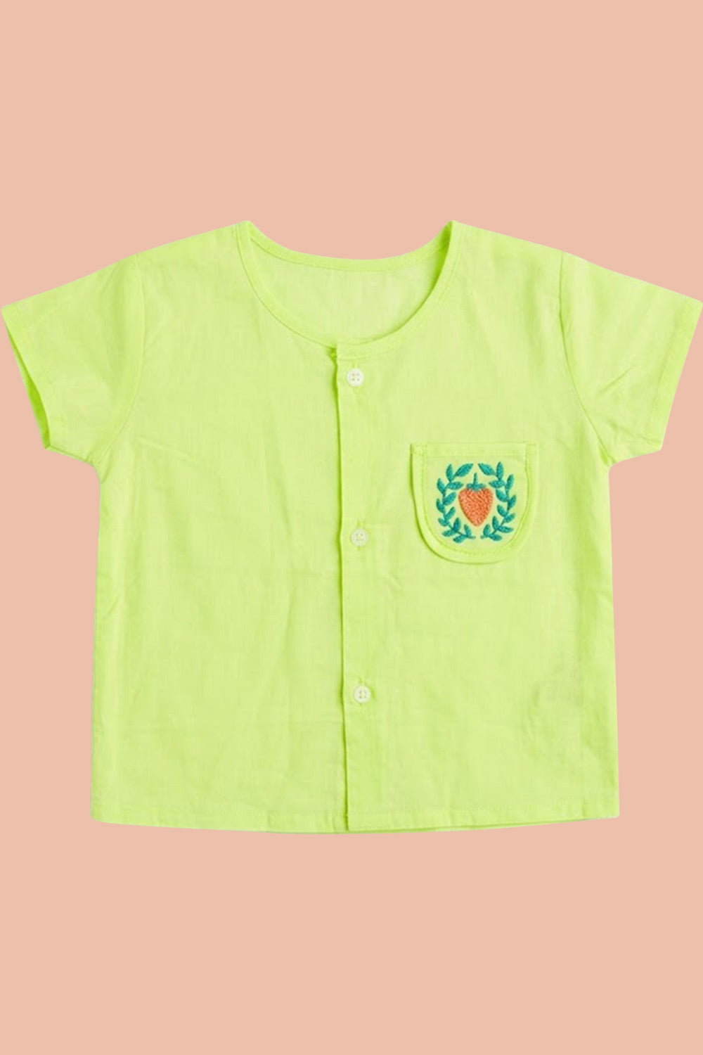 Oh Baby 100% Pure Cotton Everyday Comfort Baby Vest – Soft Breathable Infant Innerwear for Newborn Boys & Girls - Light Green - VS01