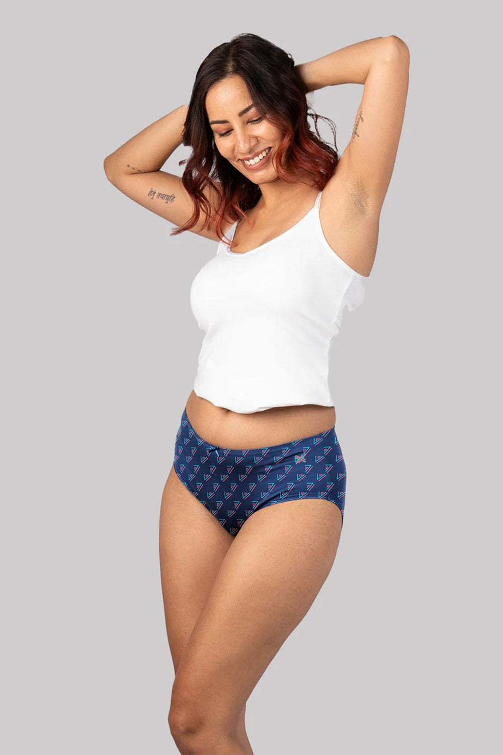 Lavos Bamboo Modal Mid Waist Hipster – Soft Outer Elastic Women’s Underwear - Pack of 3