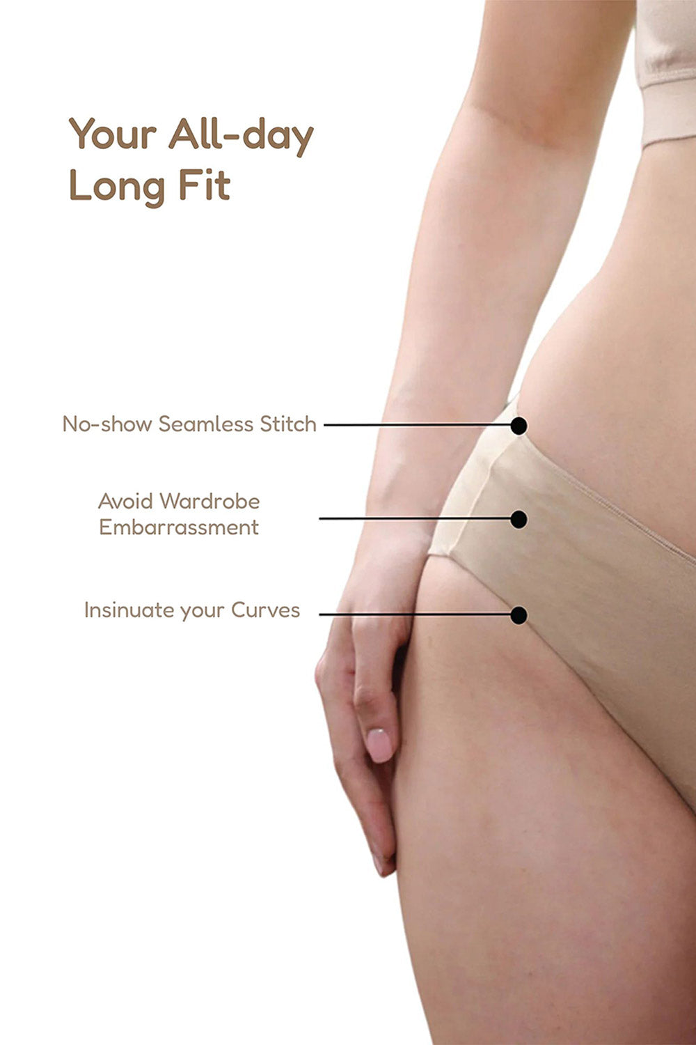 Lavos Women’s Organic Bamboo No-Marks Seamless Panty – Invisible Underwear