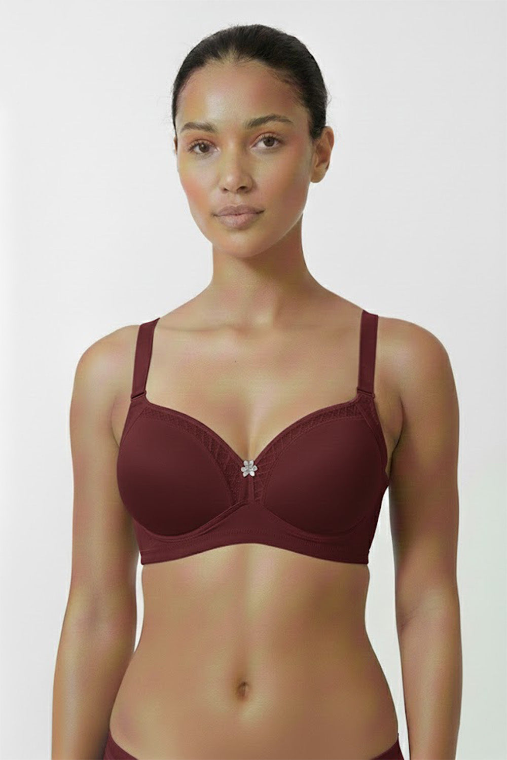 Teen Girls’ Lace Padded Bra – High-Coverage, Seamless & Sweat-Friendly Comfort - 2855