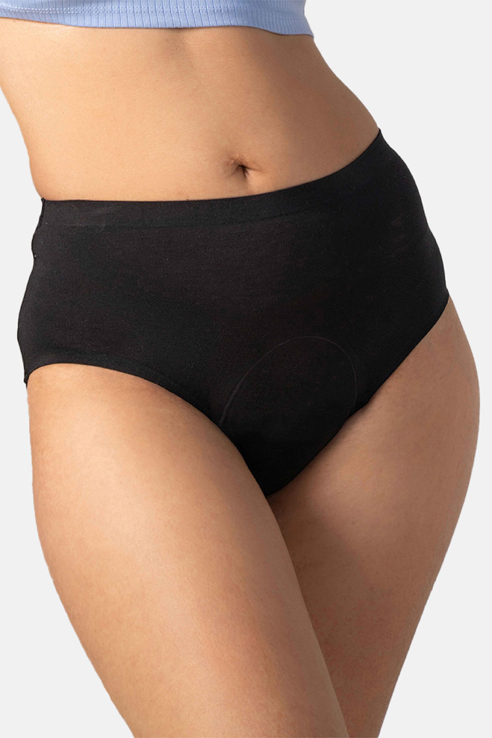 Mahina Reusable & Leak Proof Period Panty Black Modal Mid Rise Medium Flow Pack of 1