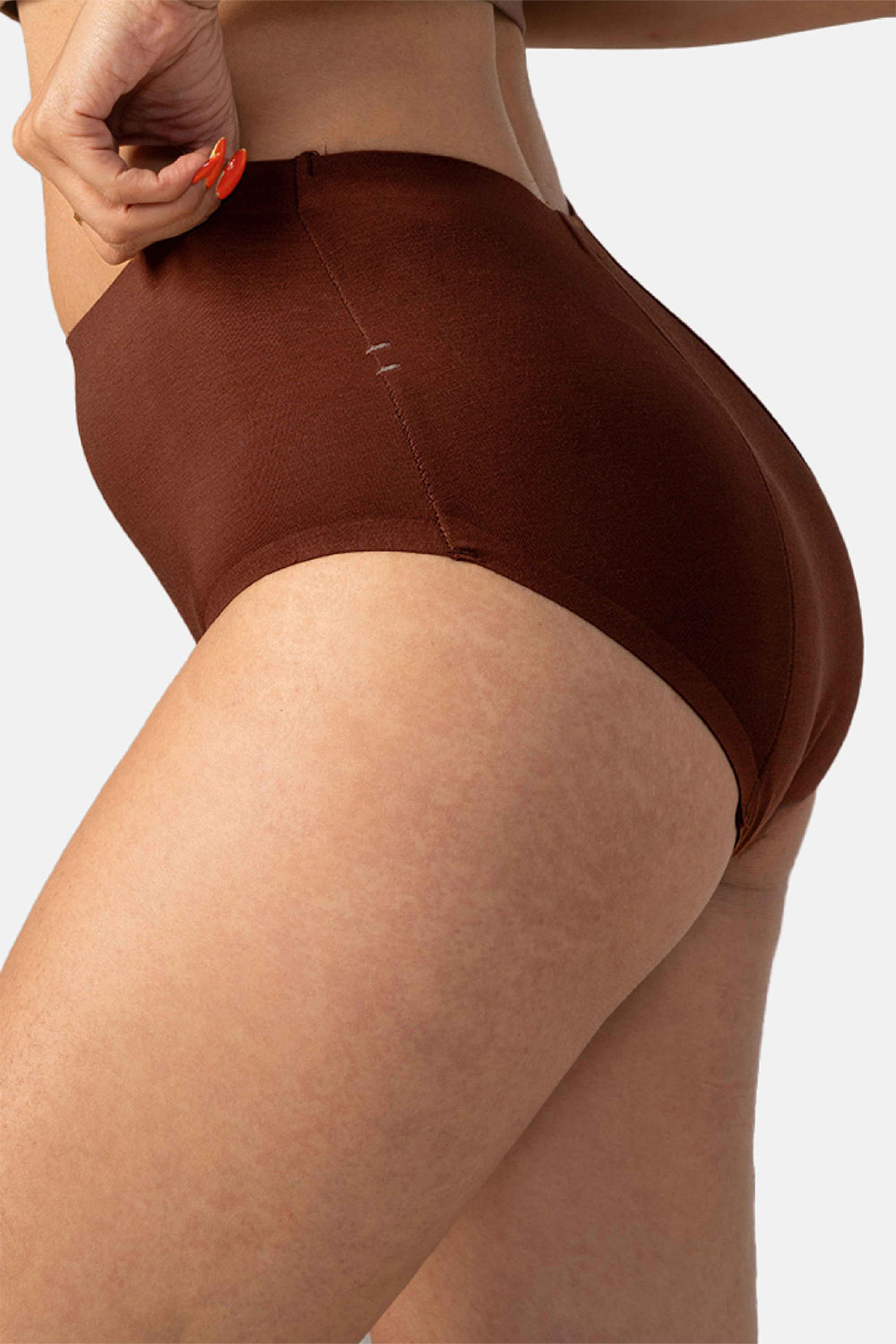 Mahina Reusable & Leak Proof Period Panty Cappuccino Modal Mid Rise Super Heavy Flow Pack of 1