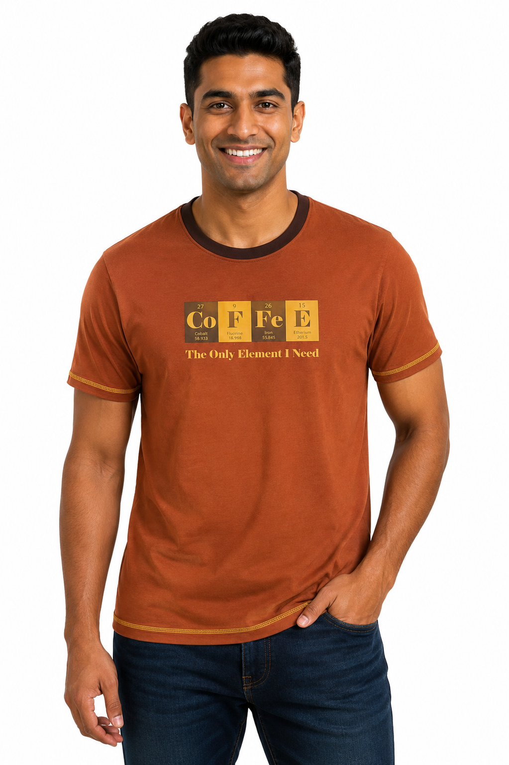Enhance Men's Premium Cotton Coffee Graphic T-Shirt | Crew Neck Half Sleeve Printed Graphic Tee | Regular Fit Casual Everyday Wear - TG18