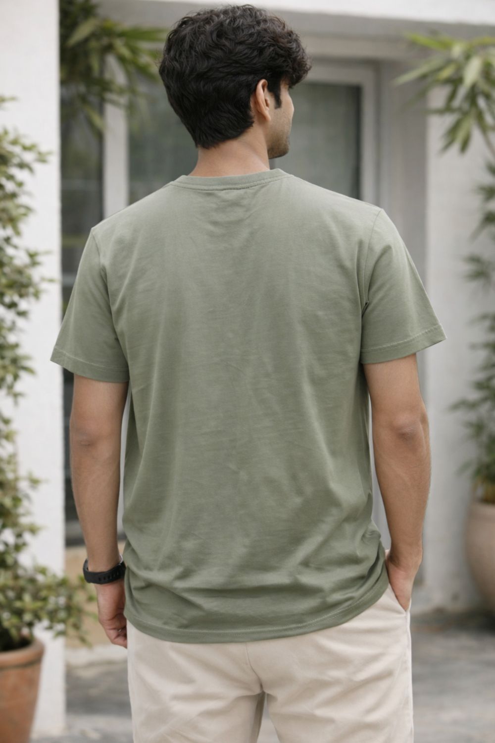 Enhance Men’s Cotton Graphic Printed Round Neck Half Sleeve T-Shirt | Today’s Plan Everyday Wear - Green - TG08