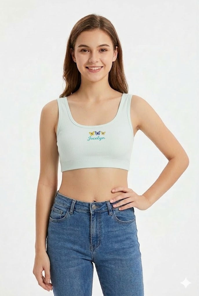 Seamless Modal Sports Bra for Teen Girls & Women – Non Wired Non Padded Beginner Training Bra | Sweat Absorbent Everyday Comfort Bra - 0751