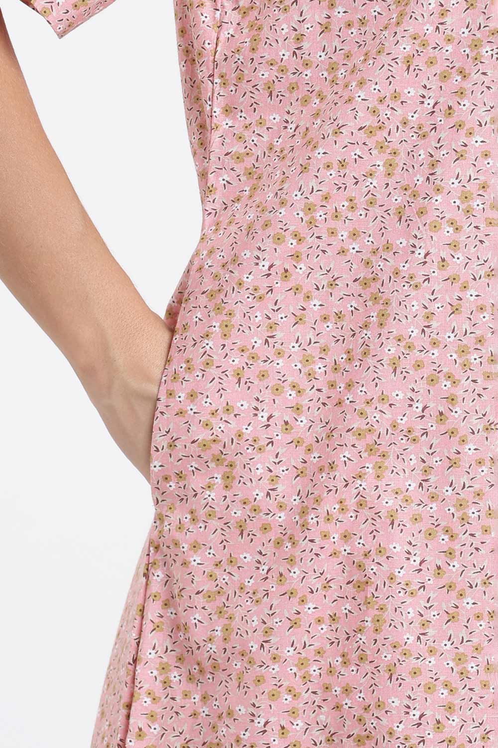 Naidu Hall Printed Cotton Nighty for Women – A-Line Full Length Sleepwear with Lace Yoke & Inverted Pleat | Comfortable Daily Wear Nighty
 - N138
