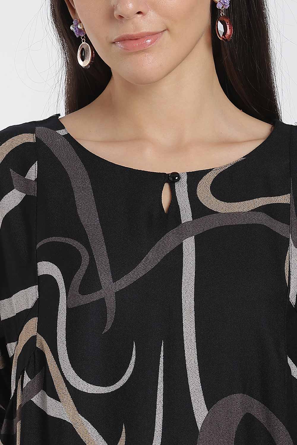 Naidu Hall Printed Cotton Nighty for Women – Full Length Relaxed Fit Sleepwear with Keyhole Neck & Panel Design | Comfortable Daily Wear Nighty
 - NF41