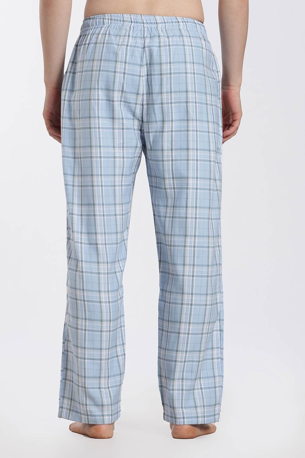 Enhance Men’s Cotton Blend Night Pants – Checked Pyjama Pants with Drawstring & Dual Side Pockets | Comfortable Men’s Nightwear & Lounge Pants - NP01
