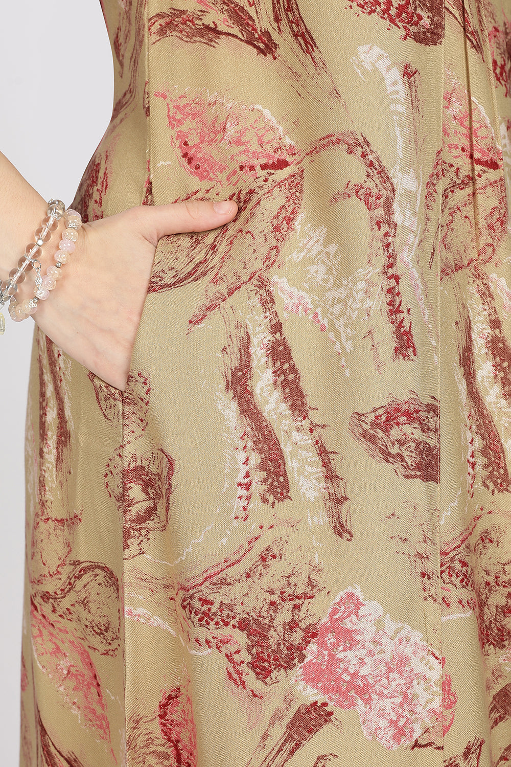 Naidu Hall Women’s Alpine Printed Cotton Nighty | Full-Length V-Neck Daily Wear & Sleepwear Nightdress
 - NB19