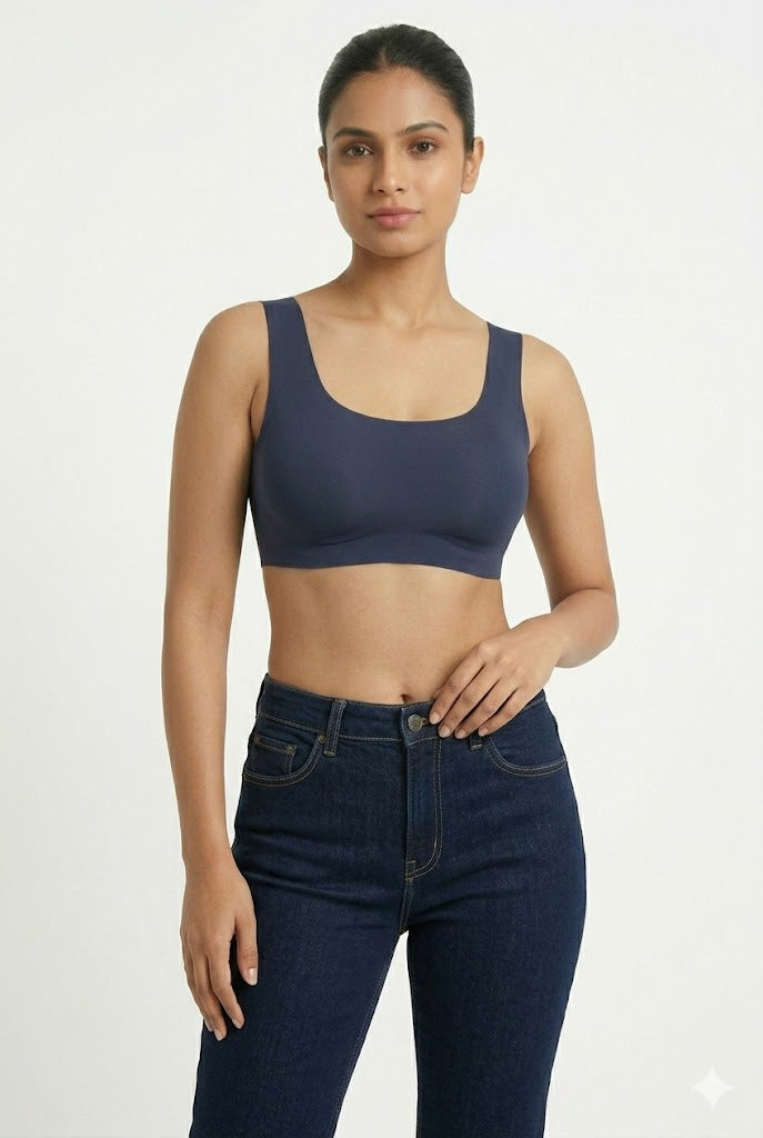Seamless Padded Bra for Women & Teens – Full Coverage Modal Comfort Bra with Removable Pads | Wire-Free Everyday Bra - 169