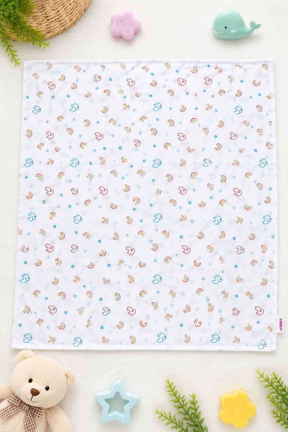 Oh Baby 100% Pure Cotton Towel – Soft Reusable Baby Insert Pad for Newborns & Infants | Gentle Everyday Comfort - White - SQPR