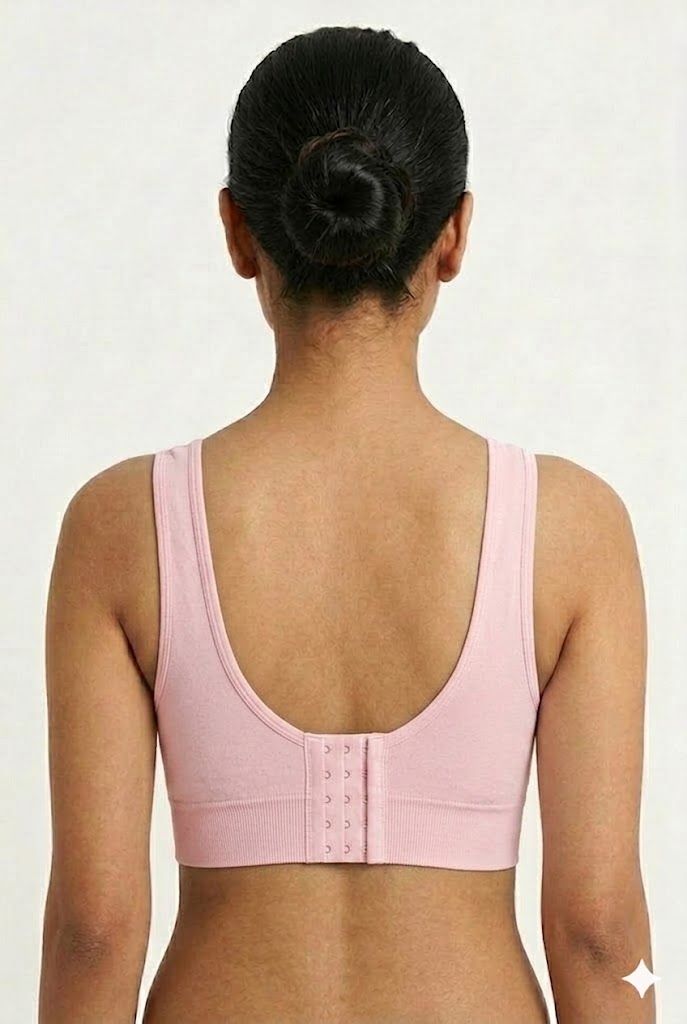 Seamless Padded Bra for Women – Full Coverage Cotton Blend Bra with Back Hook Closure | Wire-Free Everyday Comfort Bra - 10429