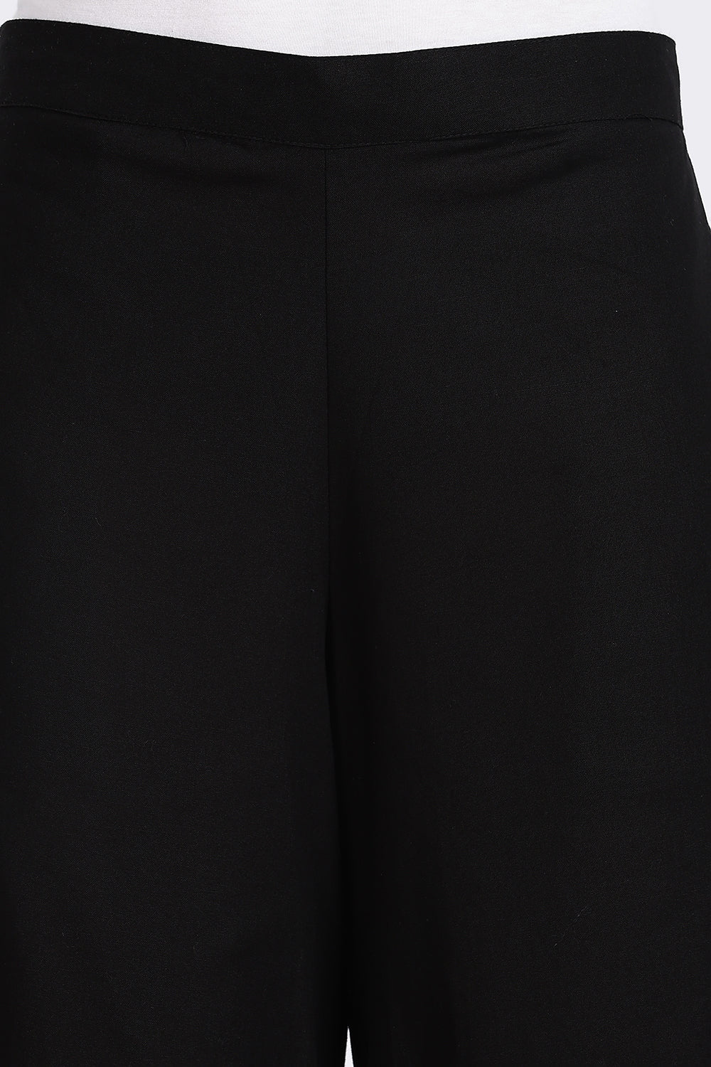 Mythri Women’s Wide-Leg Pant – Cotton Blend Everyday Wear with Pintuck and Lace Insert | Comfortable & Elegant - TD01