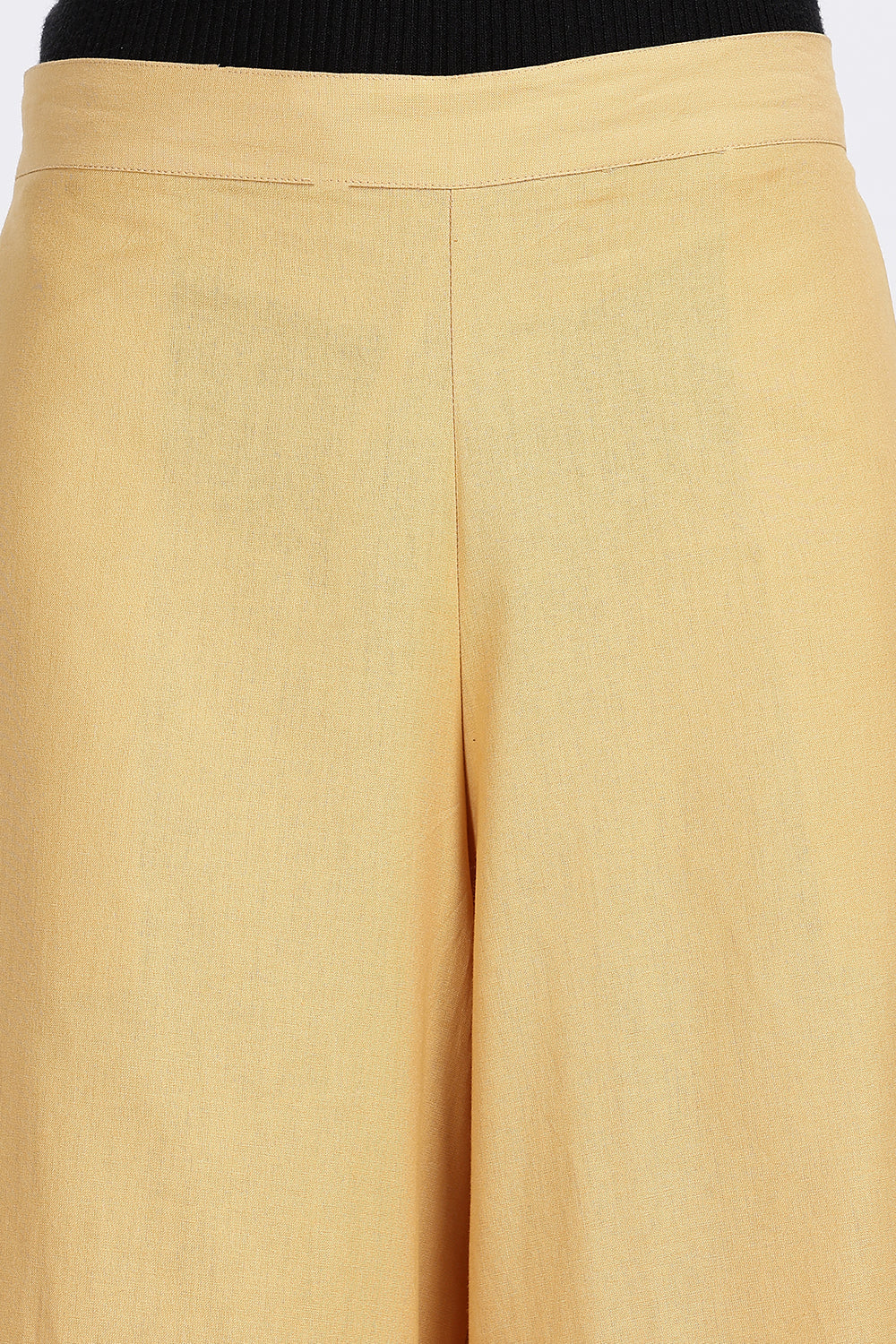 Mythri Women’s Wide-Leg Pant – Cotton Blend Everyday Wear with Pintuck and Lace Insert | Comfortable & Elegant - TD01