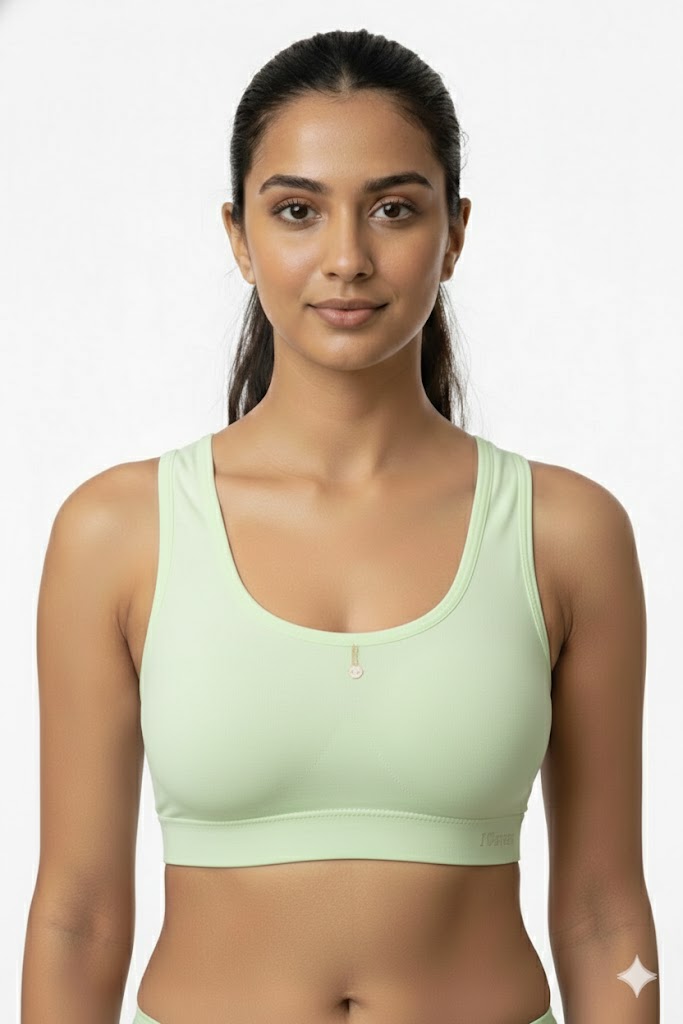 Seamless Modal Sports Bra for Teen Girls & Women – Non Wired Non Padded Beginner Training Bra | Sweat Absorbent Everyday Comfort Bra - 5689