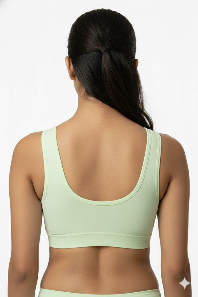 Seamless Modal Sports Bra for Teen Girls & Women – Non Wired Non Padded Beginner Training Bra | Sweat Absorbent Everyday Comfort Bra - 5689