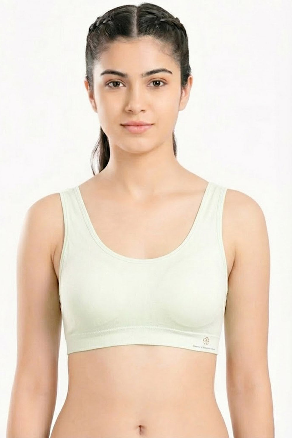 Printed Padded Sport Bra | Soft Cotton-Blend, Medium Coverage, Pull-On Comfort - 7784