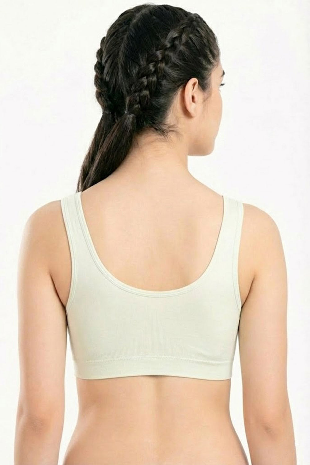 Printed Padded Sport Bra | Soft Cotton-Blend, Medium Coverage, Pull-On Comfort - 7784