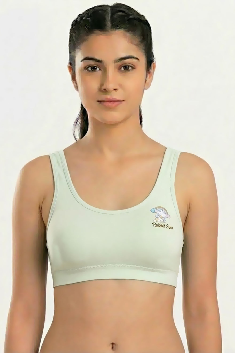 Teen Girls’ Printed Padded Sport Bra – Medium-Coverage, Sweat-Absorbent & Seamless Comfort - 713