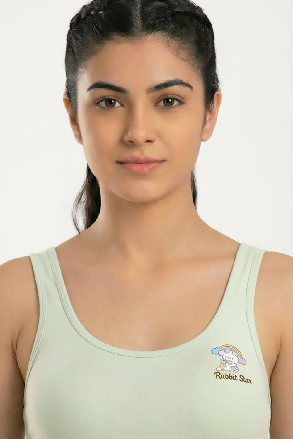 Teen Girls’ Printed Padded Sport Bra – Medium-Coverage, Sweat-Absorbent & Seamless Comfort - 713