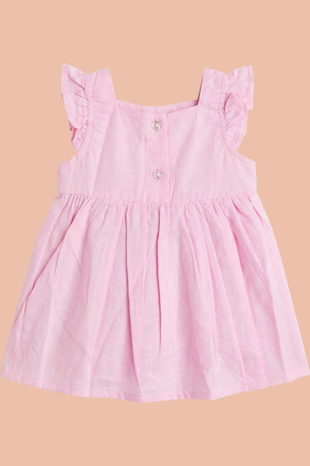 Oh Baby 100% Pure Cotton Everyday Comfort Baby Vest – Soft Breathable Infant Innerwear for Newborn Boys & Girls - Pink - FR08