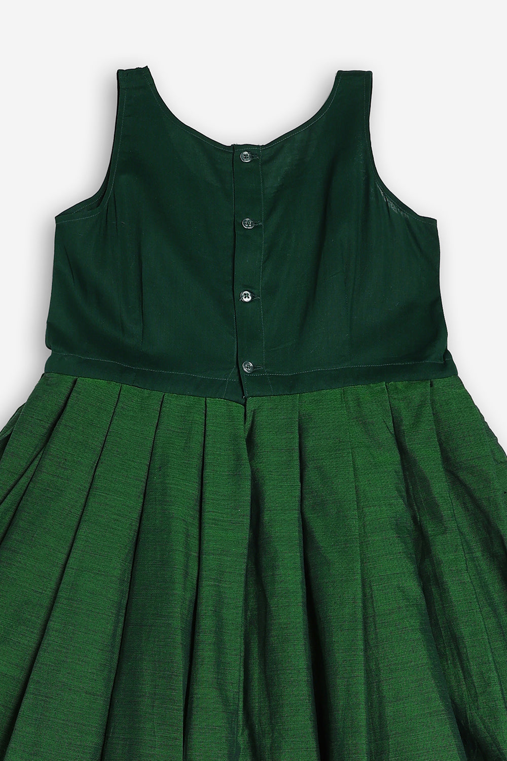 Chittythali Girls Handloom Kanchi Cotton Pavadai Set | Traditional Peplum Top & Pleated Skirt Set | Kids Ethnic Wear | Temple, Festive & Wedding Wear for Girls - PS16