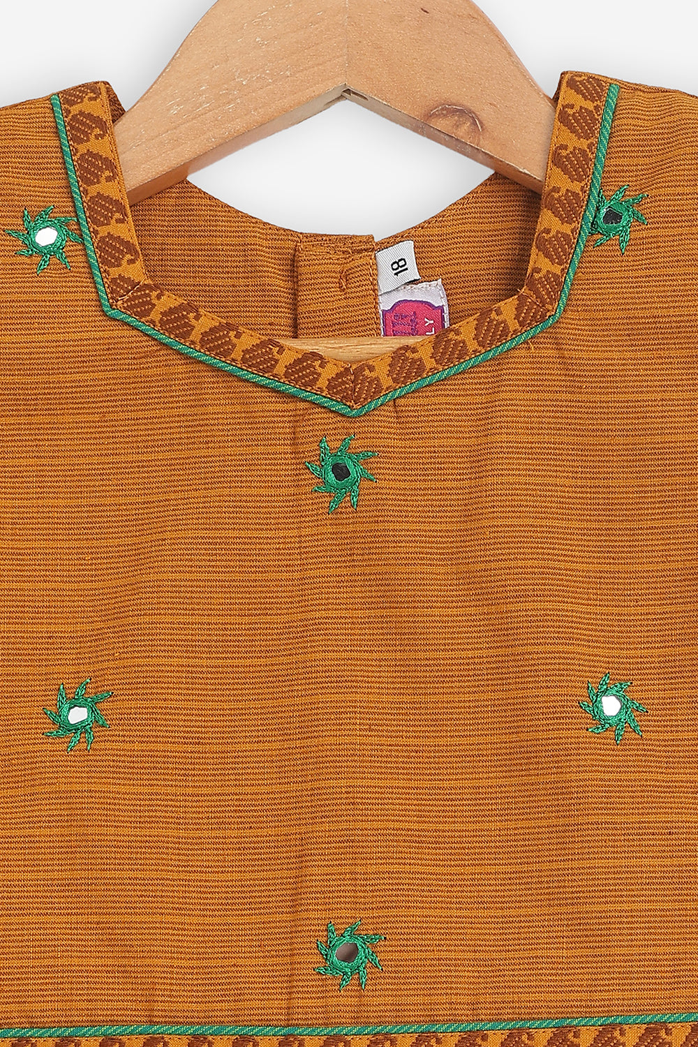 Chittythali Girls Cotton Blend Pavadai Set with Kali Skirt | Traditional Ethnic Wear & Festive Wear for Girls - PS88
